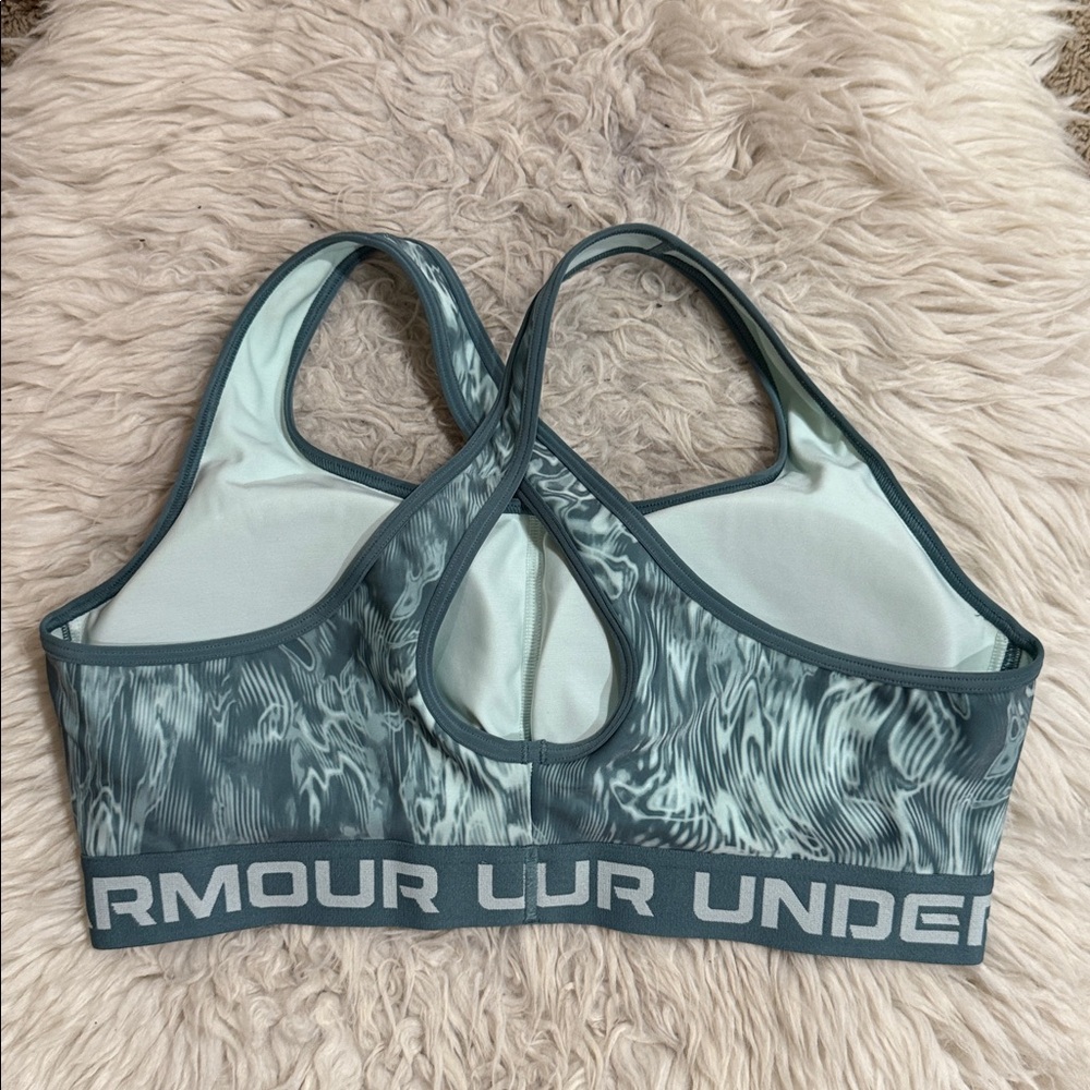 Womens Under Armour Crossback Seaglass Blue Tie Dye Mid
Impact Sports Bra XL - Picture 7 of 10